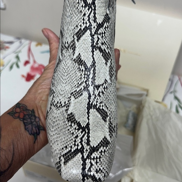 Vince Camuto Imagine IM-Quiana Leather Snakeskin Pattern Ankle Boots withDustbag - Picture 5 of 12